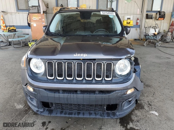 2017 Jeep Renegade Latitude with VIN ZACCJABB3HPG16179, listed as a Copart auction lot 53154935 with 101,314 mi miles and Salvage Title. Bid and sale history available at carsss.com. Image 5.