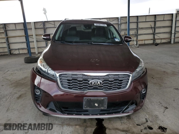 2019 Kia Sorento EX Sport V6 with VIN 5XYPH4A59KG462398, listed as a Copart auction lot 82901194 with 63,812 mi miles and Salvage Title. Bid and sale history available at carsss.com. Image 5.
