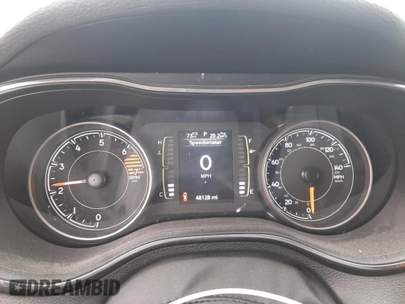 2019 Jeep Cherokee Latitude Plus with VIN 1C4PJLLBXKD490291, listed as a Copart auction lot 48902625 with 48,128 mi miles and Salvage Title. Bid and sale history available at carsss.com. Image 9.