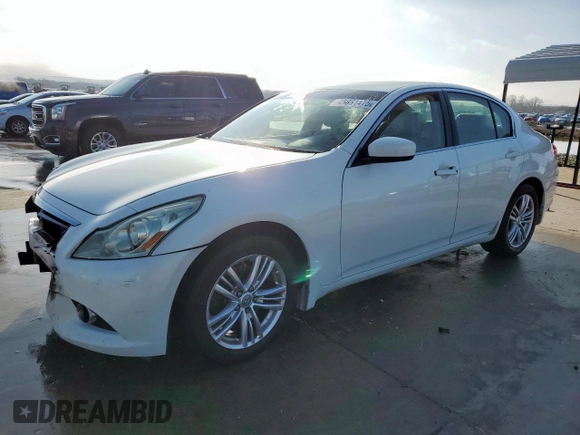 2012 Infiniti G25 Sedan Journey with VIN JN1DV6AP0CM810214, listed as a Copart auction lot 45651475 with 0 mi miles and Salvage Title. Bid and sale history available at carsss.com. Image 1.