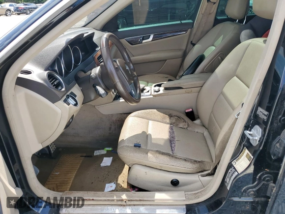 2012 Mercedes-Benz C 300 Sport with VIN WDDGF8BB0CA726603, listed as a Copart auction lot 66191135 with Not provided miles and Clean title. Bid and sale history available at DreamBid. Image 7.