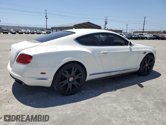 2013 Bentley Continental GT with VIN SCBFT7ZA5DC081820, listed as a Copart auction lot 52598954 with 25,484 mi miles and . Bid and sale history available at DreamBid. Image 3.