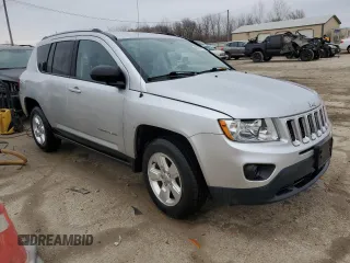 2013 Jeep Compass Sport with VIN 1C4NJCBA7DD166492, listed as a Copart auction lot 85977614 with 135,589 mi miles and Salvage Title. Bid and sale history available at carsss.com. Image 4.