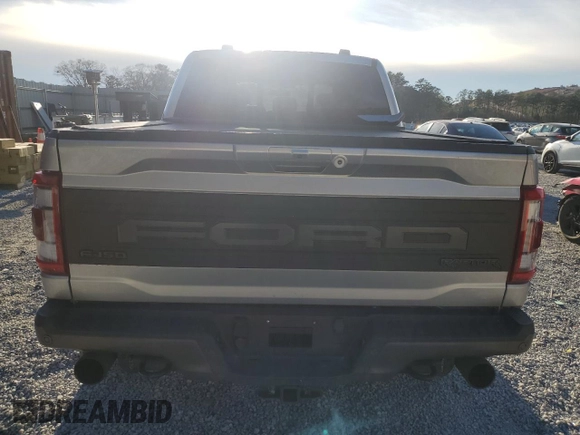 2021 Ford F-150 Raptor with VIN 1FTFW1RG3MFC82314, listed as a Copart auction lot 88801445 with 57,743 mi miles and Salvage Title. Bid and sale history available at carsss.com. Image 6.