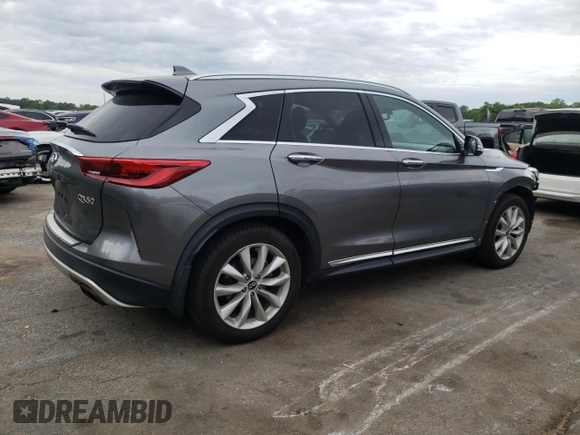 2019 Infiniti QX50 Essential with VIN 3PCAJ5M15KF115179, listed as a Copart auction lot 53516055 with 157,074 mi miles and Salvage title. Bid and sale history available at DreamBid. Image 3.
