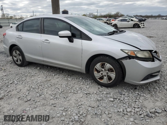2015 Honda Civic Sedan LX with VIN 19XFB2F56FE035810, listed as a Copart auction lot 50089945 with 143,039 mi miles and Salvage Title. Bid and sale history available at carsss.com. Image 4.