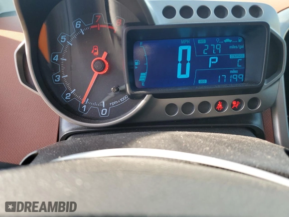 2014 Chevrolet Sonic LT with VIN 1G1JC6SH0E4197293, listed as a Copart auction lot 46496315 with 17,199 mi miles and Salvage Title. Bid and sale history available at carsss.com. Image 9.