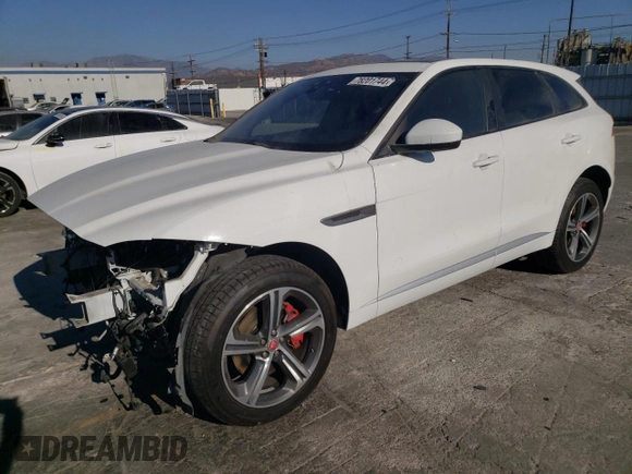 2020 Jaguar F-Pace S with VIN SADCM2FV5LA640658, listed as a Copart auction lot 78201744 with 51,188 mi miles and Salvage title. Bid and sale history available at DreamBid. Image 1.