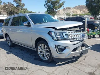 2019 Ford Expedition Max Platinum z VIN 1FMJK1MT1KEA51615, wystawiony jako IAAI lot #42390656 z przebiegiem 49 615 mil mil oraz . Historia ofert i sprzedaży dostępna na DreamBid. Obrazek 1.