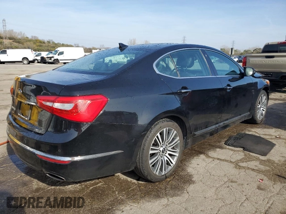 2015 Kia Cadenza Premium with VIN KNALN4D77F5172791, listed as a Copart auction lot 78035114 with 92,610 mi miles and Salvage Title. Bid and sale history available at carsss.com. Image 3.