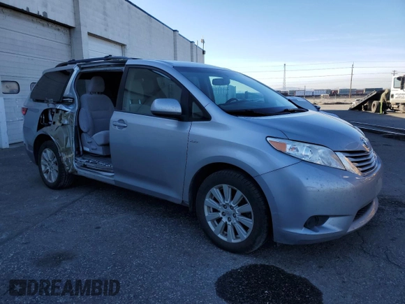 2017 Toyota Sienna LE with VIN 5TDJZ3DC0HS177477, listed as a Copart auction lot 89284545 with 94,598 mi miles and Salvage Title. Bid and sale history available at carsss.com. Image 4.