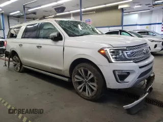 2020 Ford Expedition Max Platinum with VIN 1FMJK1MT9LEA38158, listed as a Copart auction lot 42392845 with 126,701 mi miles and Salvage title. Bid and sale history available at DreamBid. Image 4.
