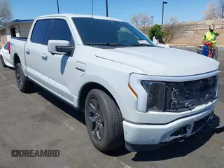 2023 Ford F-150 Lightning Pro with VIN 1FTVW1EV6PWG58783, listed as a IAAI auction lot 41965739 with Not Provided miles and . Bid and sale history available at DreamBid. Image 1.