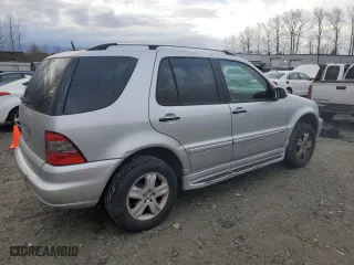 2005 Mercedes-Benz M-Class 3.7L with VIN 4JGAB57E35A541490, listed as a Copart auction lot 43761635 with 0 mi miles and Salvage Title. Bid and sale history available at carsss.com. Image 3.