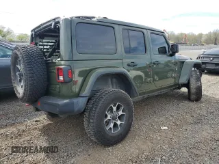 2021 Jeep Wrangler Unlimited Rubicon with VIN 1C4JJXFM3MW555919, listed as a Copart auction lot 54319775 with 51,188 mi miles and Salvage title. Bid and sale history available at DreamBid. Image 3.