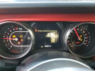 2021 Jeep Gladiator Rubicon with VIN 1C6JJTBG5ML500423, listed as a Copart auction lot 46954765 with 82,483 mi miles and Salvage title. Bid and sale history available at DreamBid. Image 9.