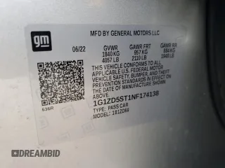2022 Chevrolet Malibu LT with VIN 1G1ZD5ST1NF174138, listed as a Copart auction lot 56184905 with 80,007 mi miles and Clean Title. Bid and sale history available at DreamBid. Image 12.