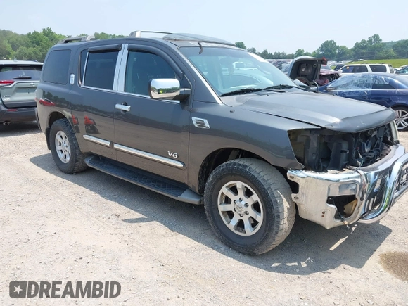 2005 Nissan Armada SE z VIN 5N1AA08B35N716999, wystawiony jako IAAI lot #42389230 z przebiegiem 185 588 mil mil oraz . Historia ofert i sprzedaży dostępna na DreamBid. Obrazek 1.