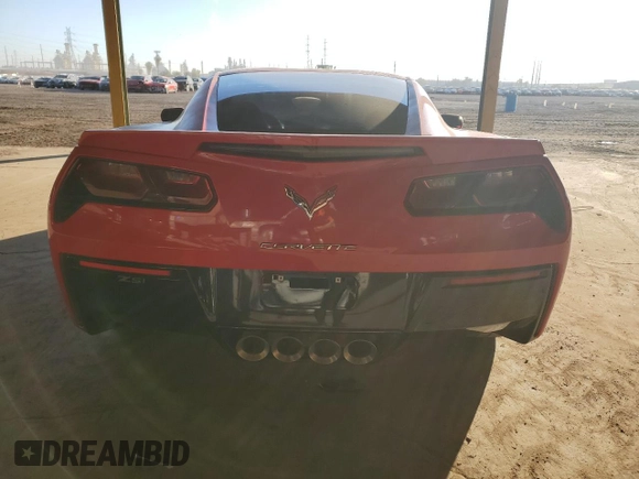 2015 Chevrolet Corvette Z51 1LT with VIN 1G1YH2D73F5100421, listed as a Copart auction lot 41861925 with 0 mi miles and Salvage Title. Bid and sale history available at carsss.com. Image 6.