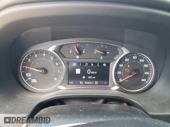 2020 GMC Acadia SLT with VIN 1GKKNULS5LZ151452, listed as a Copart auction lot 57379345 with 90,606 mi miles and Salvage title. Bid and sale history available at DreamBid. Image 9.