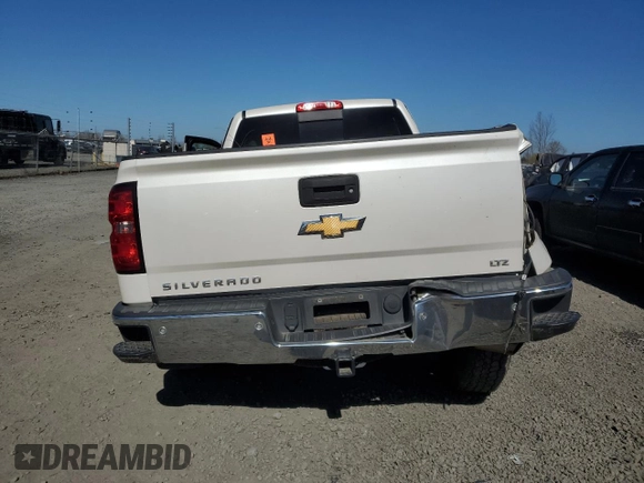 2015 Chevrolet Silverado 1500 LTZ with VIN 3GCUKSEJ4FG305028, listed as a Copart auction lot 46948365 with 0 mi miles and Salvage Title. Bid and sale history available at carsss.com. Image 6.