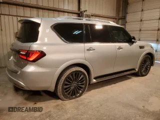 2021 Infiniti QX80 PREMIUM SELECT with VIN JN8AZ2AFXM9720484, listed as a Copart auction lot 53099805 with 64,276 mi miles and Salvage Title. Bid and sale history available at carsss.com. Image 3.