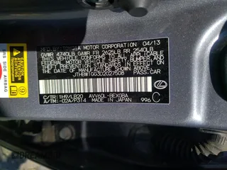 2013 Lexus ES 300h with VIN JTHBW1GG3D2027508, listed as a Copart auction lot 48983645 with 176,296 mi miles and Salvage Title. Bid and sale history available at DreamBid. Image 13.