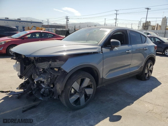 2023 Volvo C40 Recharge Pure Electric Ultimate with VIN YV4ED3GM9P2027892, listed as a Copart auction lot 60420974 with 19,650 mi miles and Salvage Title. Bid and sale history available at carsss.com. Image 1.