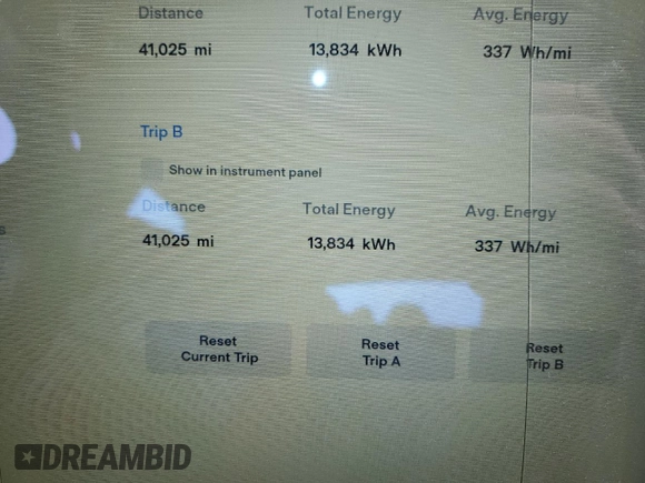 2013 Tesla Model S with VIN 5YJSA1CN8DFP27459, listed as a Copart auction lot 45962835 with Not Provided miles and Salvage Title. Bid and sale history available at DreamBid. Image 9.