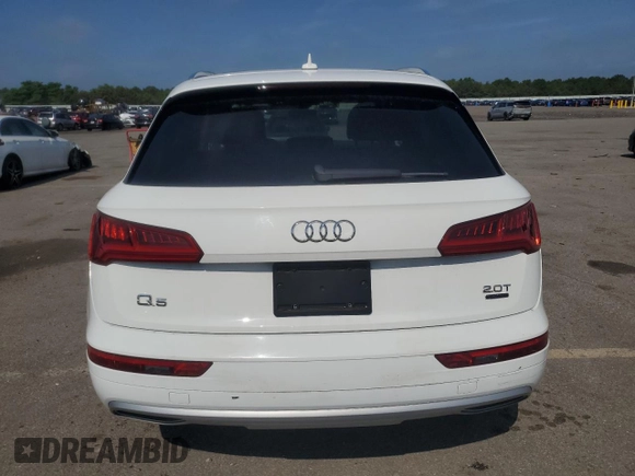 2018 Audi Q5 Premium with VIN WA1ANAFY7J2220888, listed as a Copart auction lot 63292765 with 34,350 mi miles and Salvage title. Bid and sale history available at DreamBid. Image 6.