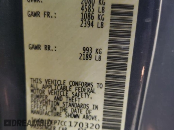 2012 Nissan Altima 3.5 SR with VIN 1N4BL2EP7CC170320, listed as a Copart auction lot 87218224 with 149,485 mi miles and Non Repairable. Bid and sale history available at carsss.com. Image 14.