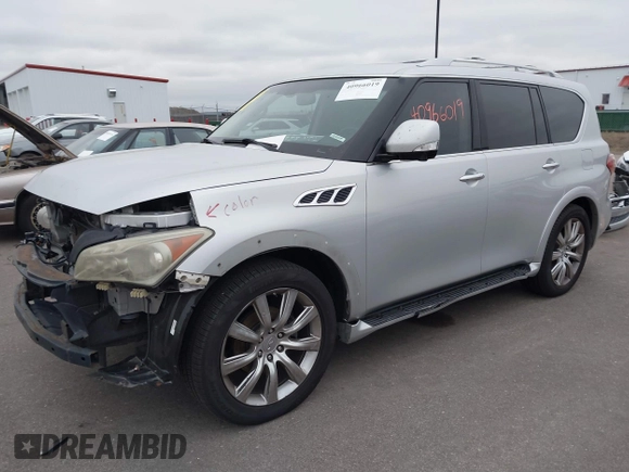 2011 Infiniti QX56 7-passenger with VIN JN8AZ2NF9B9501104, listed as a IAAI auction lot 40966019 with 167,227 mi miles and . Bid and sale history available at DreamBid. Image 2.