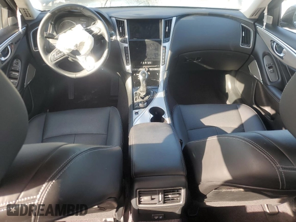 2022 Infiniti Q50 Luxe z VIN JN1EV7BP4NM311315, wystawiony jako Copart lot #57082775 z przebiegiem 23 239 mil mil oraz Nie do naprawy • Non repairable. Historia ofert i sprzedaży dostępna na DreamBid. Obrazek 8.