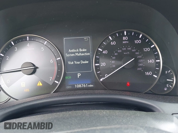 2016 Lexus GS 200t with VIN JTHBA1BLXGA001209, listed as a IAAI auction lot 41722402 with 108,761 mi miles and . Bid and sale history available at DreamBid. Image 7.