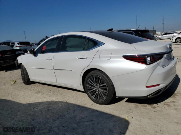 2023 Lexus ES with VIN 58ADZ1B11PU150791, listed as a Copart auction lot 88093505 with 24499 miles and Salvage Title. Bid and sale history available at carsss.com. Image 2.