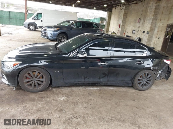 2016 Infiniti Q50 2.0t Premium with VIN JN1CV7AR5GM251834, listed as a IAAI auction lot 41886327 with 115,414 mi miles. Bid and sale history available at carsss.com. Image 15.