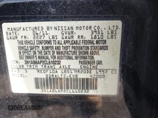 2012 Nissan Sentra S with VIN 3N1AB6AP2CL610232, listed as a IAAI auction lot 42607376 with 87,325 mi miles and . Bid and sale history available at DreamBid. Image 9.