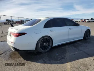 2024 Mercedes-Benz S 580e with VIN W1K6G6KB0RA259964, listed as a Copart auction lot 82029224 with 9,447 mi miles and Salvage Title. Bid and sale history available at DreamBid. Image 3.