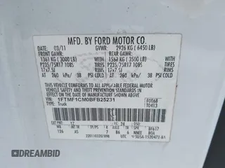 2011 Ford F-150 XL with VIN 1FTMF1CM0BFB25231, listed as a IAAI auction lot 42629899 with 167,513 mi miles and . Bid and sale history available at DreamBid. Image 9.
