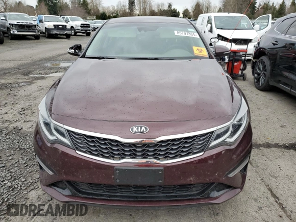 2020 Kia Optima SE with VIN 5XXGT4L37LG422160, listed as a Copart auction lot 85797884 with 10,280 mi miles and Salvage title. Bid and sale history available at DreamBid. Image 5.