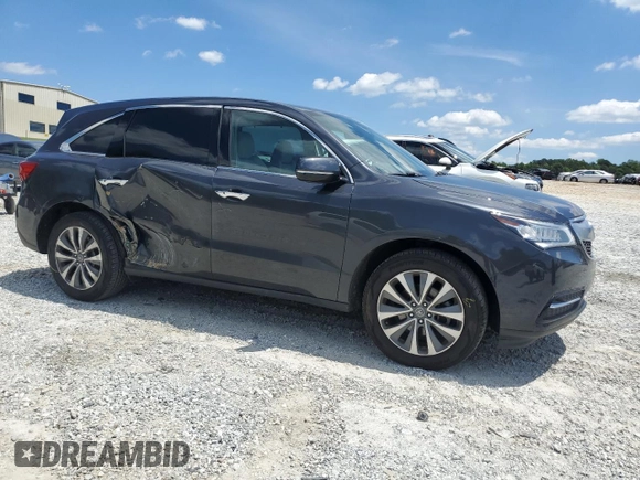2016 Acura MDX Technology z VIN 5FRYD3H64GB007657, wystawiony jako Copart lot #56003225 z przebiegiem 54 066 mil mil oraz Szkoda całkowita • Salvage title. Historia ofert i sprzedaży dostępna na DreamBid. Obrazek 4.
