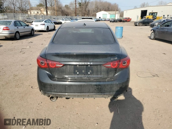 2020 Infiniti Q50 Red Sport 400 with VIN JN1FV7AR9LM660491, listed as a Copart auction lot 48175725 with 39,540 mi miles and Salvage Title. Bid and sale history available at carsss.com. Image 6.