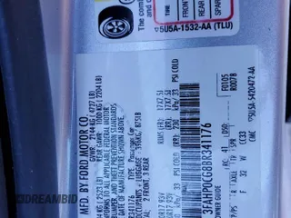 2011 Ford Fusion SEL with VIN 3FAHP0CG8BR341176, listed as a Copart auction lot 45147695 with 201,656 mi miles and Salvage Title. Bid and sale history available at DreamBid. Image 12.