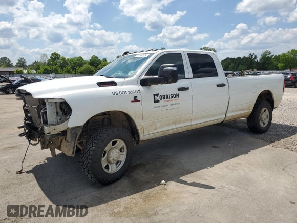 2023 Ram 2500 Tradesman with VIN 3C6UR5HL1PG539582, listed as a Copart auction lot 55340124 with 40,850 mi miles and Salvage Title. Bid and sale history available at carsss.com. Image 1.
