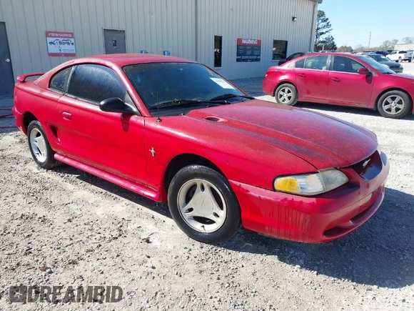 1996 Ford Mustang with VIN 1FALP4044TF203127, listed as a IAAI auction lot 41887713 with 86,008 mi miles. Bid and sale history available at carsss.com. Image 1.