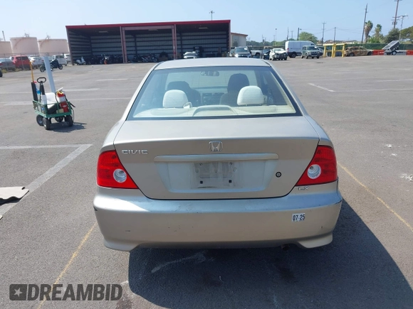 2005 Honda Civic Cpe LX with VIN 1HGEM22575L060752, listed as a IAAI auction lot 41688529 with 69,542 mi miles. Bid and sale history available at carsss.com. Image 16.