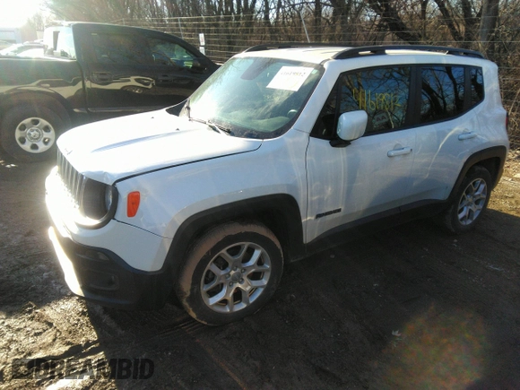 2018 Jeep Renegade Latitude with VIN ZACCJABB7JPG80778, listed as a IAAI auction lot 41619812 with 118,256 mi miles and . Bid and sale history available at DreamBid. Image 17.