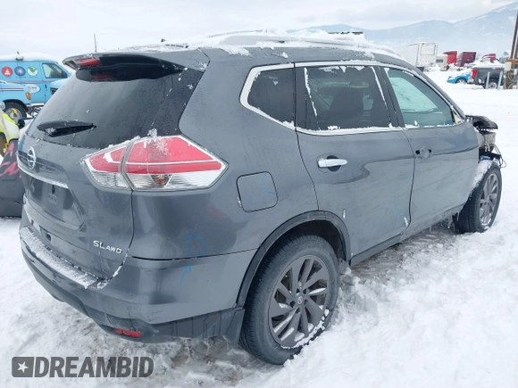2016 Nissan Rogue SL with VIN 5N1AT2MV7GC805222, listed as a IAAI auction lot 41598322 with 145,568 mi miles and . Bid and sale history available at DreamBid. Image 4.