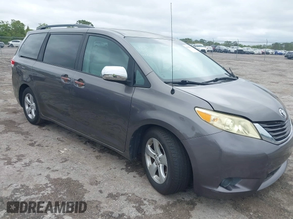 2014 Toyota Sienna LE AAS with VIN 5TDKK3DC9ES448461, listed as a IAAI auction lot 41986724 with 102,930 mi miles and . Bid and sale history available at carsss.com. Image 1.