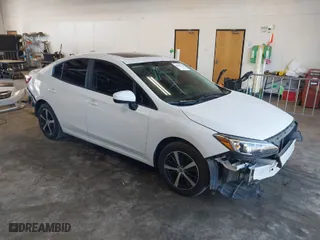 2020 Subaru Impreza Premium with VIN 4S3GKAD66L3608167, listed as a IAAI auction lot 42062630 with 92,057 mi miles. Bid and sale history available at carsss.com. Image 1.